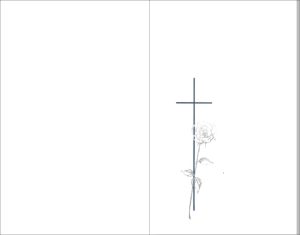 Ein schlichtes, stilvolles Linienbild eines Kreuzes mit einer einzelnen Rose an seiner Seite vor weißem Hintergrund – ein Symbol für Abschied, Erinnerung und Trost. Das Motiv spiegelt die Werte von Vogt & Kamp Bestattungen in Düsseldorf wider und steht für einfühlsame Begleitung bei der Bestattung in Düsseldorf.